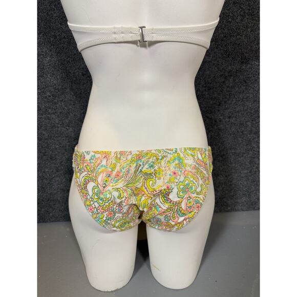 Victoria’s Secret Bikini Set – White Bandeau Halter Top & Paisley Bottom – M - Picture 3 of 7